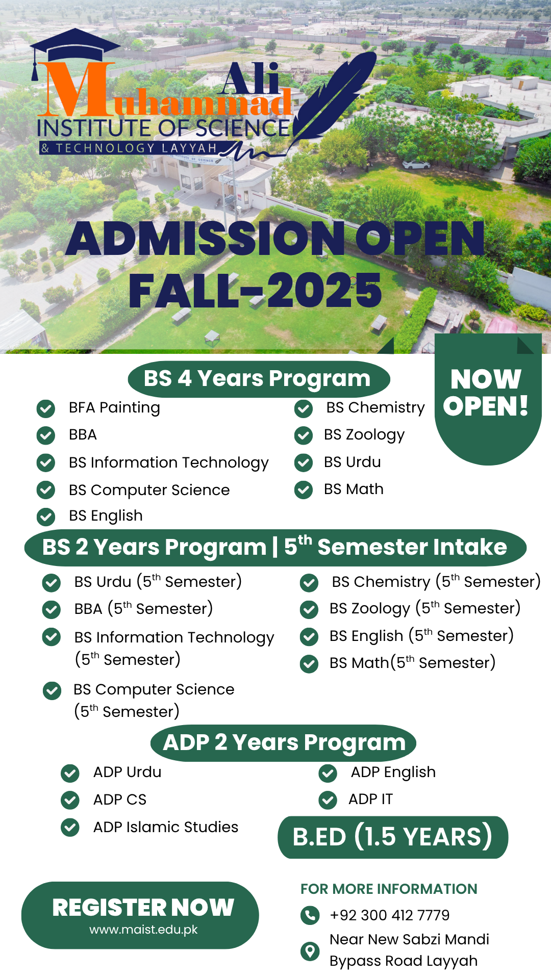 Scholarships MAIST Layyah